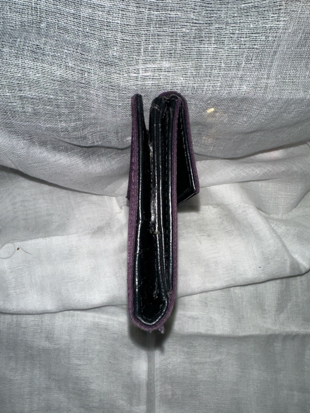 Prada Purple Nylon Triangular Logo Wallet with Silver/Gold Hardware - Picture 11 of 13